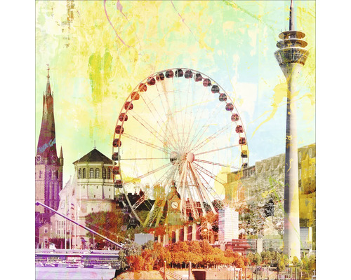 Glasbild Düsseldorf XVII 50x50 cm