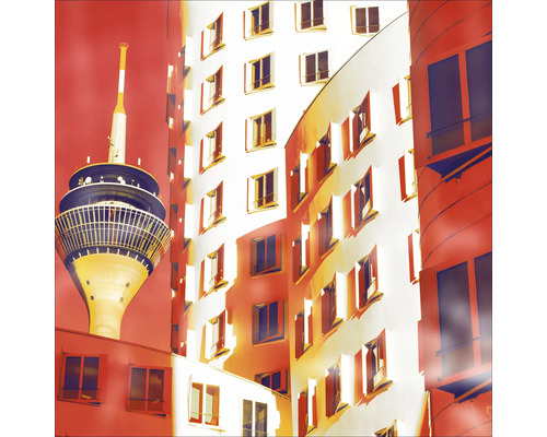 Glasbild Düsseldorf XIX 50x50 cm
