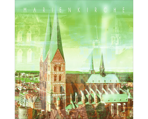 Glasbild Lübeck XI 20x20 cm