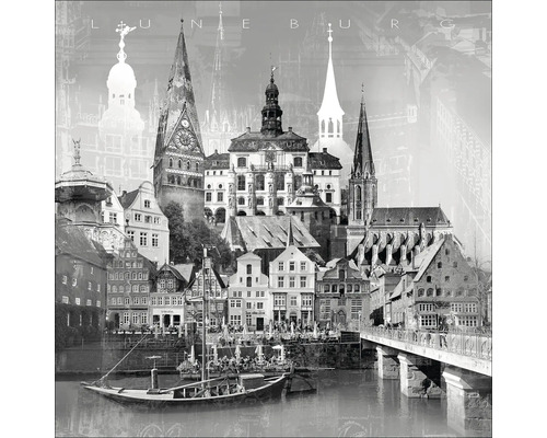 Glasbild Lüneburg XI 20x20 cm-0