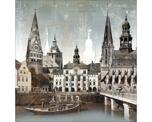 Glasbild Lüneburg XII 20x20 cm