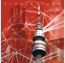 Florianturm im Hintergrund mit Stahlkonstruktion