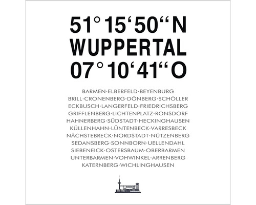Glasbild Wuppertal XII 20x20 cm