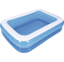 Aufstellpool Fast-Set-Pool Familypool PVC eckig 197x143x49 cm ohne Zubehör blau/weiss-thumb-7