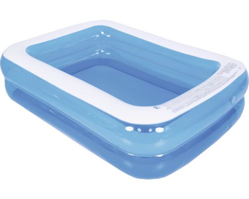 Aufstellpool Fast-Set-Pool Familypool PVC eckig 197x143x49 cm ohne Zubehör blau/weiss-0