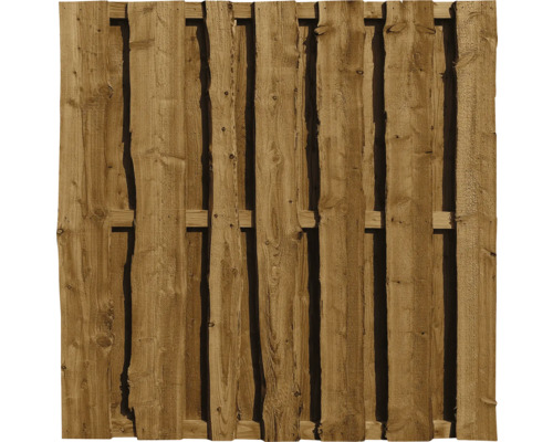 Holzzaun Bohlenzaun fein gesägt 180x180 cm braun