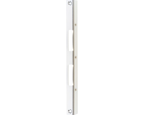 Winkelschließblech dormakaba, bombiert, eckig, 300x28x22x3 mm, ÖNORM / DIN, silber Vorreiber-Montageplatte aus Metall mit Aussparungen