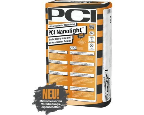 PCI Nanolight® leichter variabler Flexmörtel für alle Untergründe und alle keramischen Beläge grau C2TE-S1 15 kg PCI Nanolight® leichter variabler Flexmörtel für alle Untergründe und alle keramischen Beläge grau C2TE-S1 15 kg