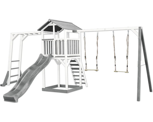 Spielplatz mit Rutsche, Schaukel und Klettergerüst