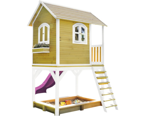 Spielhaus mit Rutsche und Sandkasten für den Garten