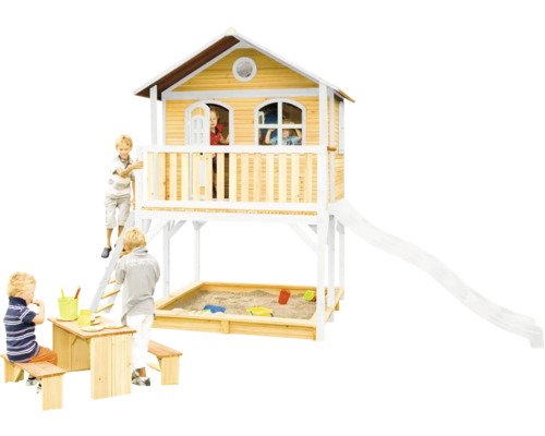 Spielturm mit Sandkasten, Rutsche und Picknicktisch für Kinder