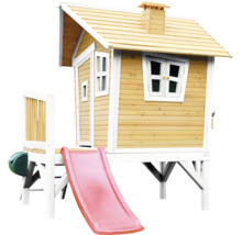 Spielhaus aus Holz mit Rutsche für Kinder
