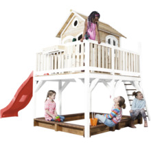 Spielhaus mit Rutsche, Leiter und Sandkasten für Kinder