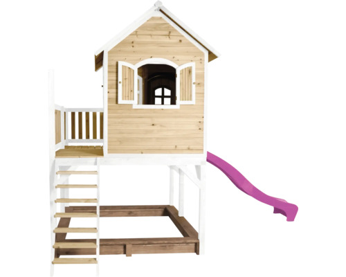 Spielhaus mit Rutsche und Sandkasten für den Garten