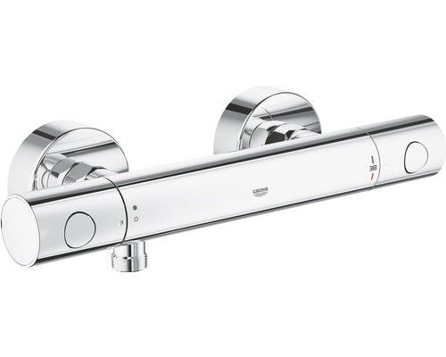 Duscharmatur mit Thermostat GROHE Grohtherm 800 Cosmopolitan chrom 34765000 Grohe Thermostat-Brausebatterie zur Wandmontage