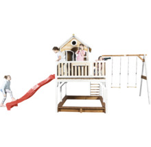 Spielturm mit Rutsche, Schaukel und Sandkasten für Kinder