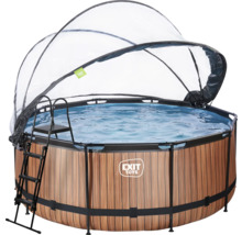 Aufstellpool Framepool-Set EXIT WoodPool rund Ø 360x122 cm inkl. Sandfilteranlage, Abdeckung, Wärmepumpe & Leiter Holzoptik-thumb-1 Aufstellpool Framepool-Set EXIT WoodPool rund Ø 360x122 cm inkl. Sandfilteranlage, Abdeckung, Wärmepumpe & Leiter Holzoptik-thumb-1