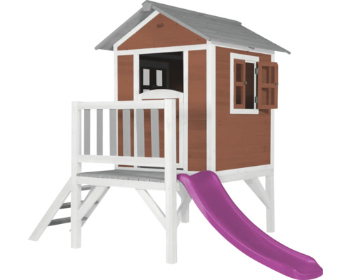 Spielhaus mit Rutsche aus Holz