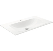 Waschbecken aus Sanitärkeramik mit Hahnloch