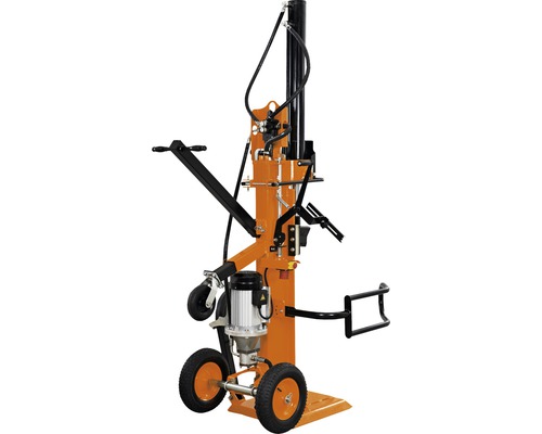 Stehender Holzspalter mit Rädern für den Transport