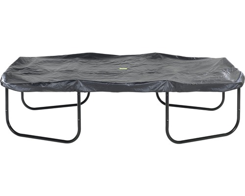 EXIT Premium Trampolin Abdeckplane 366 x 214 cm schwarz Abgedecktes Gartentrampolin mit rechteckiger Schutzplane