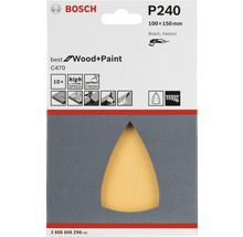 Bosch P240 Schleifpapier für Holz und Farbe, 100x150 Millimeter