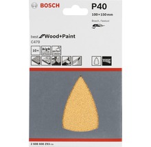 Bosch P40 Schleifblattset für Holz und Farbe, 100 x 150 Millimeter