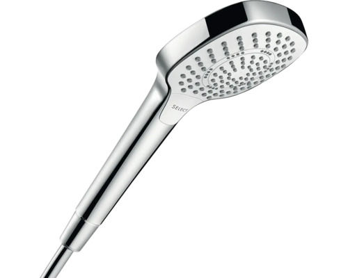 Handbrause hansgrohe Croma Select eckig 10,8x10,8 cm 3-fach verstellbar chrom Handbrause mit Select-Funktion für Badezimmer