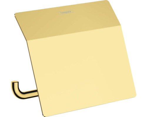 Toilettenpapierhalter hansgrohe AddStoris mit Deckel gold glänzend