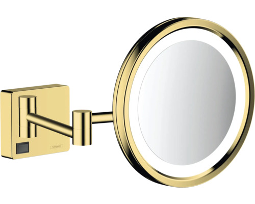 Kosmetikspiegel hansgrohe AddStoris 20,8x21,7 cm gold glänzend