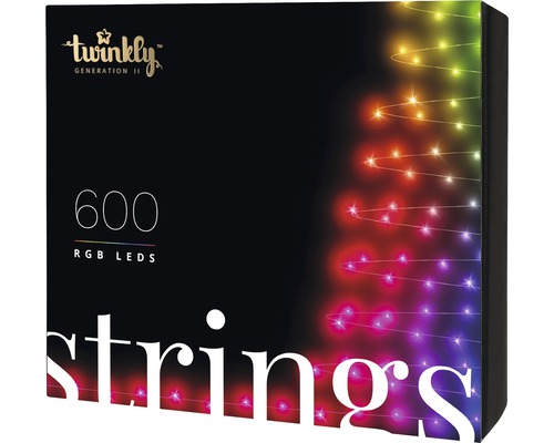 Twinkly LED Lichterkette Generation II 600 LEDs Lichtfarbe bunt inkl. App-Steuerung Verpackung Lichterkette mit 600 RGB LEDs