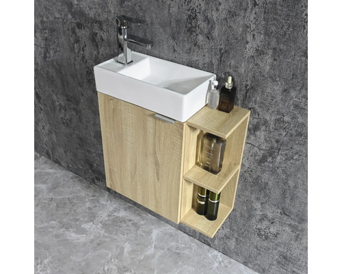 Waschtischkombination mit Waschbecken, Unterschrank und Ablage