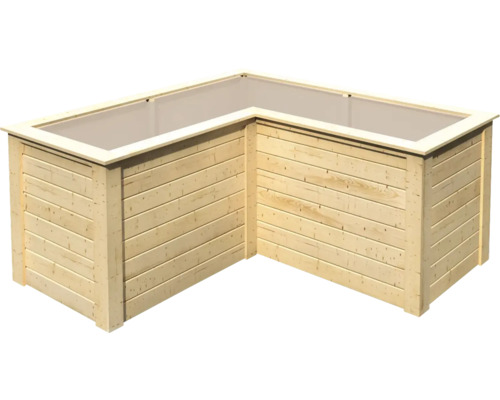 Eck-Hochbeet aus Holz