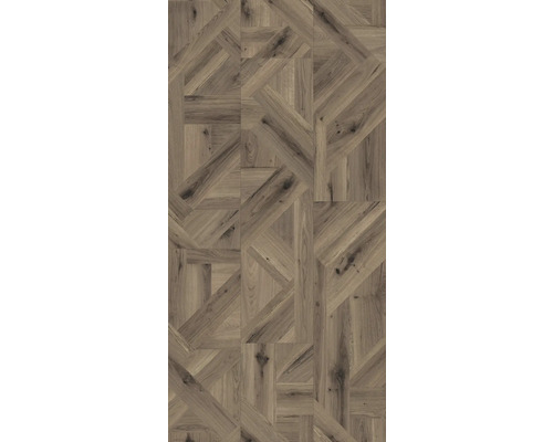 Bodenbelag aus Holz mit geometrischem Muster