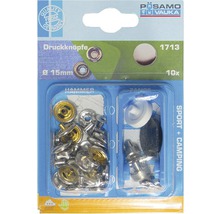 Druckknöpfe, 15 Millimeter Durchmesser, 10 Stück, für Sport und Camping