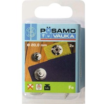 Pösamo VAUKA Druckknöpfe mit 20 Millimeter Durchmesser in Verpackung