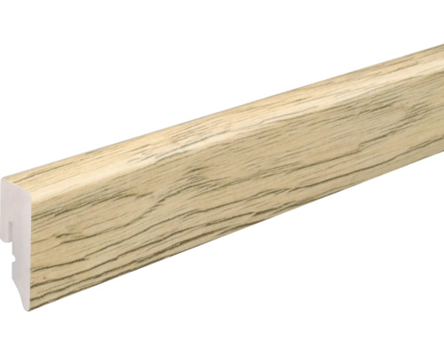 Sockelleiste PVC risseiche natur foliert 15x39x2400 mm Sockelleiste mit Holzdekor