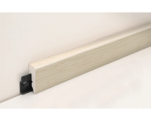Sockelleiste aus Holz mit Befestigungsclip