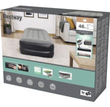 Bestway Luftbett Verpackung mit Produktbild, technischen Details und Logos