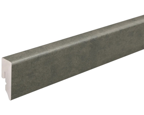 SKANDOR Sockelleiste PVC KU048L Raw Steel hochglanz FOFA219 15 x 38,5 x 2400 mm-0