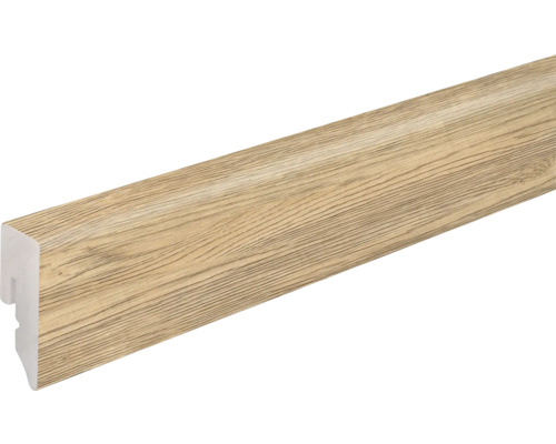 Sockelleiste KU048L PVC risseiche natur foliert 15x38,5x1200 mm Sockelleiste mit Holzstruktur