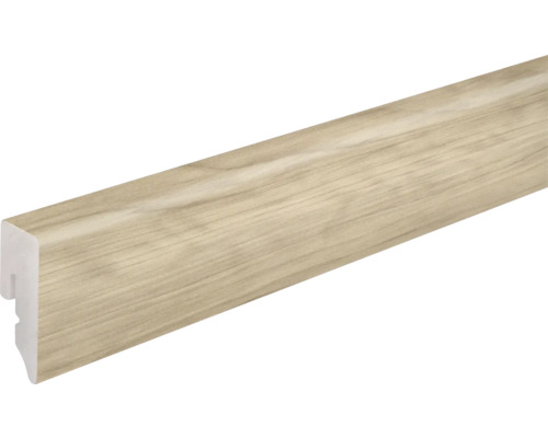 Sockelleiste PVC KU048L Riffeleiche FOEI413 15 x 38,5 x 2400 mm Sockelleiste aus Kunststoff mit Holzdekor