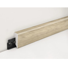 Sockelleiste mit Clip-Befestigung an einer Wand