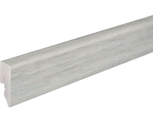 SKANDOR Sockelleiste PVC KU48L Eiche gekalkt 15 x 38,5 x 1200 mm Sockelleiste mit Holzdekor