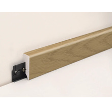 Sockelleiste mit Befestigungsclip an der Wand