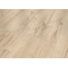 Nahaufnahme von Laminatboden in Holzoptik