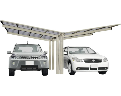 Aluminium Y-Ausführung 547,6x495,4 Linea Typ bei Doppelcarport Ximax eloxiert Edelstahl-Look jetzt kaufen cm 80