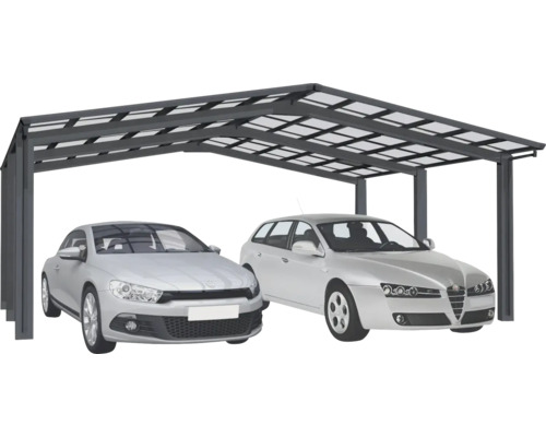 Doppelcarport Ximax Linea Typ 110 M-Ausführung Aluminium eloxiert 545,6x495,4 cm schwarz Doppelcarport Ximax Linea Typ 110 M-Ausführung Aluminium eloxiert 545,6x495,4 cm schwarz