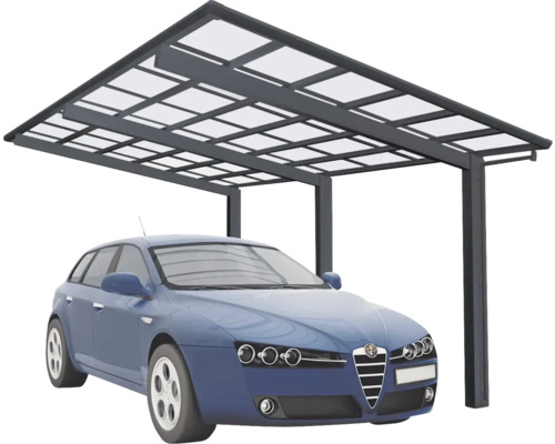 Einzelcarport Ximax Linea Typ 110 Aluminium eloxiert 243,1x495,4 cm schwarz