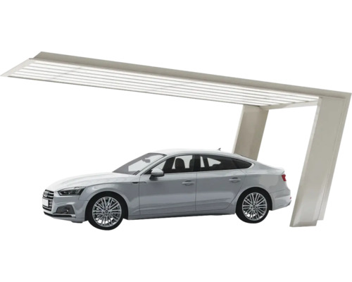 Einzelcarport Ximax My-Port 7 Typ 60 Aluminium eloxiert 269x587,3 cm Edelstahl-Look